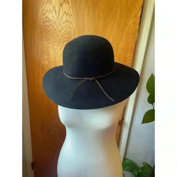 Phenix Round Crown Floppy Wool & Leather Hat - Picture 5 of 5